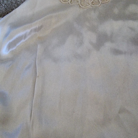 Women's vintage pearl white satin top size 36 - Picture 14 of 14